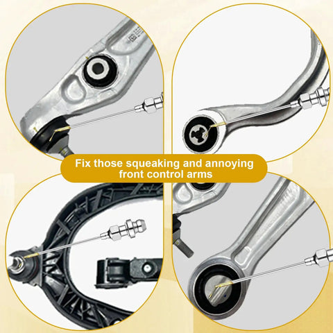 Five Piece Grease Gun Needle Tip Adapter Kit With Straight And Bend Nozzles, Two Replacement Needles, Coupler Adapter With Cover