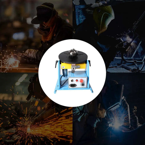 Portable 10Kg Welding Positioner Turntable With 180mm Working Table 0 To 90 Degree Tilt 2 To 20 RPM Rotational Speed 110V