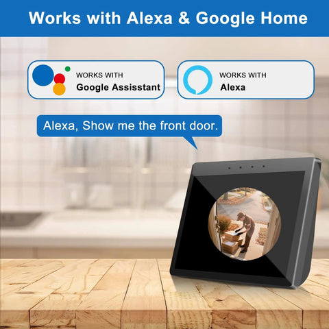 Wireless Doorbell Camera With 180 Degree Full Body View No Subscription Required 2K HD Live View Two Way Talk display