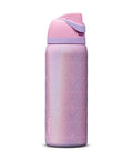 FreeSip Insulated Stainless Steel Water Bottle With Straw For Sports And Travel On The Go 32 Oz BPA Free Push Button Lid Pink Glinda