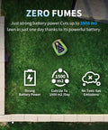 Autonomous Robotic Lawn Mower With App Control For Large Lawns Up To 1500 Square Meters, shown on grass with features