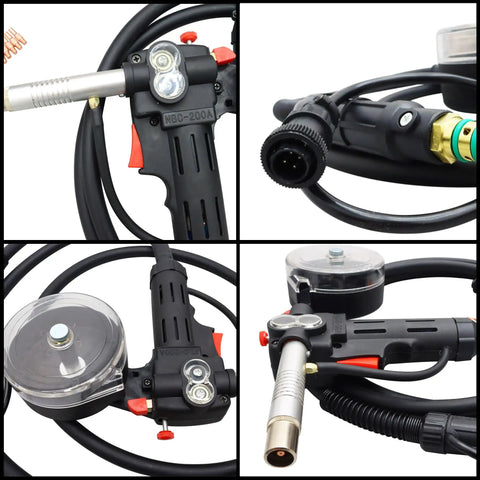 Aluminum Spool Gun For MIG Welders Fits Millermatic 140 141 211 And Spoolmate 100 close-up view of components