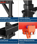 Gantry Crane With Manual Trolley 4400 Lbs Capacity 2 Ton Adjustable Height 8 To 12 Feet Portable Shop Crane components overview