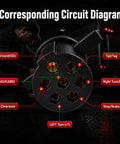 7 Way Round Pin Trailer Plug Tester With LED Indicators Replaces 7865L For Trucks And Trailers circuit diagram