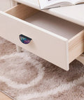 Cosmic Nebula Fluid Marble Cabinet Handles 3 Inch Center Semicircle Drawer Pulls on white dresser in room