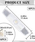 Six Piece Bicycle Spoke Reflectors White Safety Wheel Reflectors Set For Road And Mountain Bikes 4.49x1.06in size