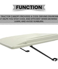 Rugged Sun Shade Canopy For John Deere Compact Utility Tractors With ROPS Up To 34 Inches Easy Install Bracket 36W By 40L