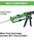 B-Line Manual Epoxy Adhesive Gun for Twin Cartridges 1 to 1 and 2 to 1 Mixes, 400 Series, shown without cartridges