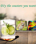 100 Piece Sublimation Coaster Blanks Set 4x4 Inch Square Rubber Base Neoprene Coasters With Thermal Transfer Layer