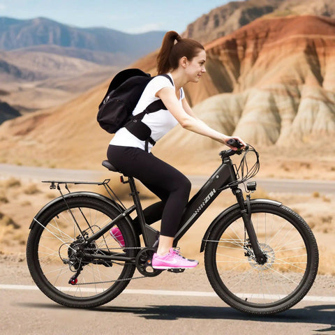 Powerful 1000W Peak Step-Through Electric Bike For Adults, 23 MPH Top Speed And 80 Mile Range, 65Nm Torque, Smooth Hills Climb, Go-To Commuter For Daily Errands And Weekend Adventures, side view