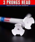 Three Prong Plastic Golf Tees 100 Pack Star And Stripe Edition close-up of three-prong head