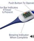Large Face LCD Digital Thermometer For Adults And Kids With Fast 10 Second Fever Check And Instant Read Easy To Read Display Battery Included Perfect For Home Health Care, blue handheld thermometer