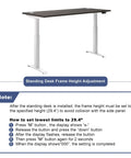 Upgrade Your Daily Grind With This Premium Executive Standing Desk Featuring Smooth Dual Electric Motors Four Memory Presets And Secure Storage L Shaped Khalba Oak Design, height adjustment guide.