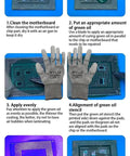 Green Oil UV Stencil Set For iPhone 16 Pro Max Down To iPhone 8 Universal Solder Mask Repair Kit instructional steps