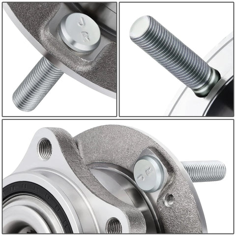 Close-up of Front Wheel Bearing Hub Assembly Direct Fit for Hyundai Sonata 2015 2019 Tucson 2016 2021 Veloster 2019 Cadenza 2017 2020 Optima 2016 2020 Sportage 2017 2022 Beefed Up Replacement OEM Quality Replaces 513374 51750 C1000
