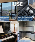 Rugged Black Stainless Steel Piano Hinges Six Inch Continuous Door Strips With Pre Drilled Mounting Slots For Rock Solid Cabinet Upgrades And Easy Diy Builds Including Twenty Four Heavy Duty Screws For Hassle Free Quick Installations on various furniture.