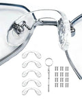 5 Piece Screw In U Shaped Eyeglass Nose Pads Super Comfy Hella Soft Silicone Bridge Relieves Pressure And Red Marks Flawlessly Fits Your Nose L Size with screws and driver