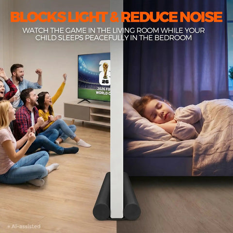 Heavy Duty Adjustable Door Draft Stopper And Weather Stripping Seal Blocks Those Stubborn Drafts Dust And Pesky Bugs While Keeping Your Place Snug All Year Round Black, blocking light and reducing noise.