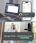 Keyless Entry Keypad Smart Door Lock With Handle And Knob Five Ways To Unlock Digital Deadbolt With app control for guests