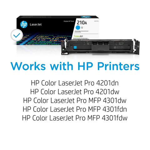 210A Cyan Toner Cartridge For Color LaserJet Pro 4201 Series And MFP 4301 Series With 1800 Page Yield Built To Last