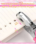 Close-up of the Four Piece 0.25 Inch Hole Punch Set punching paper, showing circle, heart, star, triangle shapes, soft handles visible.