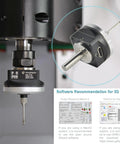 DIY CNC Touch Probe For XYZ Axis 3D Digitizing Edge Finder with 6 mm Shank and 2.0 mm Tungsten Ball Tip installed in CNC machine