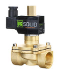 Brass Electric Solenoid Valve 12V DC Normally Open 1 Inch NPT Thread With Viton Seals heavy duty brass body