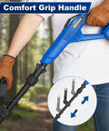 Cordless 20V Garden Tiller Cultivator With 8.7 Inch Working Width and 300 RPM, ergonomic grip handle, battery powered
