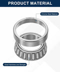 Heavy Duty Tapered Roller Bearing Cone And Cup Set For Heavy Machinery And Automotive Equipment 1.24 Inch Bore Chrome Steel