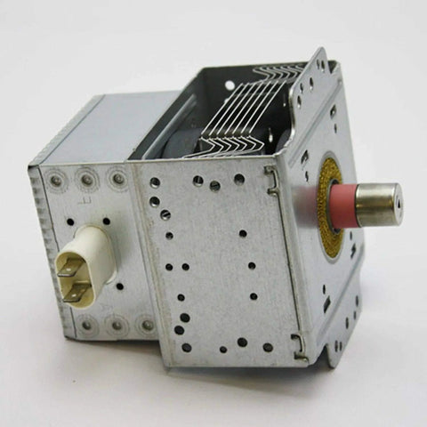 Genuine OEM Microwave Magnetron Replacement For LG Ovens 6324W1A001L Exact Fit Part, silver finish, side angle view