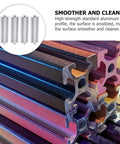 Four Pack Beefy Aluminum T Slot Profile 150mm Rails For DIY CNC, 3D Printer Frames, Workbenches And Industrial Framing Systems, Heavy Duty, Smooth Finish, Durable And Versatile For Quick, Easy Assembly aluminum rails stacked