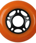 Orange Outdoor Inline Skate Wheel 72mm 89A with black hub, showing design for durability on pavement