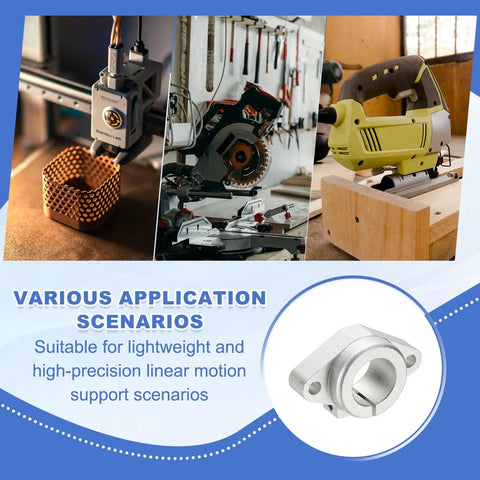 Beefy Aluminum Linear Rod Rail Support For 25mm ID Shafts Heavy Duty Mounting Bracket For Smooth High Speed Motion In 3D Printers And Robotic Systems Clamping Guide For Precise Linear Axis Alignment Pack Of 2 on 25mm shaft