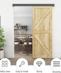 5 Foot Sliding Barn Door Hardware Track Kit Aluminum Alloy Box Rail System For Classic Modern Interior Single Wooden Door