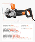 Powerhouse Wall Chaser for Concrete and Brick, 6800 RPM Electric Groove Cutter with adjustable depth and width pictured