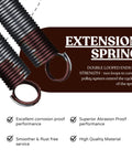 Heavy Duty Residential Garage Door Extension Springs 2-Pack 160 Lb Capacity Brown with double loop ends displayed