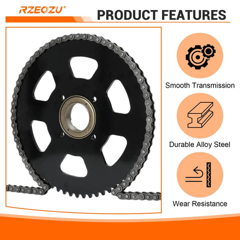 35 Chain Sprocket Upgrade Kit With 65 Tooth 54mm Bore And 108 Link Drive Chain For MX650 MX500 SX500 RSF650 Electric Dirt Bike Dirt Rocket McGrath Motocross Performance Boost For Off Road Motorcycle Parts