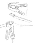 Diagram of Heavy Duty Pipe Clamp K Type Thermocouple Probe For Temperature Range Minus 40 To 392 Fahrenheit Yellow 38 Inch Cable