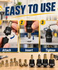 All Purpose 77 Piece Carbon Steel Hand Rivet Nut Tool Set For Quick Rivnut Installations Ideal For DIYers And Pros In Metalworking Pipe Fittings Includes Multiple Sizes For Sheet Metal And Tubing Rugged Manual Nut Setter Kit, 3-step use guide
