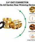 Beefed Up Three Quarter Inch Garden Hose Adapter Set With Two Pairs Male To Male And Female To Female Connectors No Leak Water Hose Repair Fittings In Aluminum Alloy For Outdoor Use And RV
