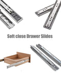 Beefy, Heavy-Duty Soft-Close Drawer Slides 350mm Full-Extension Ball-Bearing Rails, 100kg Capacity, 1 Pair for Kitchen Cabinets, Wardrobes, and Furniture Upgrade, steel
