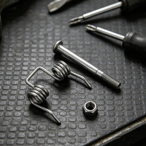 Fix Your Wobbly Folding Wagon Handle With This Super Quick Snap On Torsion Spring Metal Kit No Tools Needed Just Pop It In And Get Back To The Yard Or Beach Hassle Free For Real, silver metal repair parts