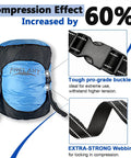 Ultralight Compression Sack For Sleeping Bags 11L 18L 30L 45L with water resistant fabric and strong buckles, space saving