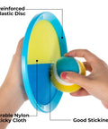 Outdoor Toss And Catch Ball Set For Kids Beach Toys And Backyard Games Perfect For Backyard Playgrounds And Beach Trips With 6 Balls And 3 Paddles Includes Storage Great Easter Gift Light Blue paddle with reinforced disc and ball.