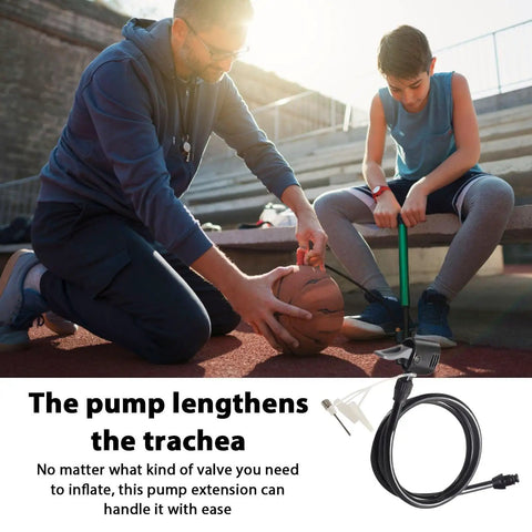 Heavy Duty Universal Air Pump Hose Extension With Leak Free Double Layer Material Versatile Valve Adapter Keeps Knot Free Ensuring Solid Performance Easy Storage Handle Car And Ball Inflation Tasks Without Breaking The Bank At All Right Now. bike ball pump hose
