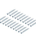 Confirmat Screws 7x60mm Hex Socket Wood Screws Zinc Plated 100 Pack For Furniture Assembly, screws displayed in rows