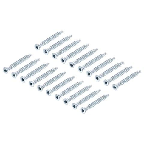 Confirmat Screws 7x60mm Hex Socket Wood Screws Zinc Plated 100 Pack for furniture assembly and DIY projects