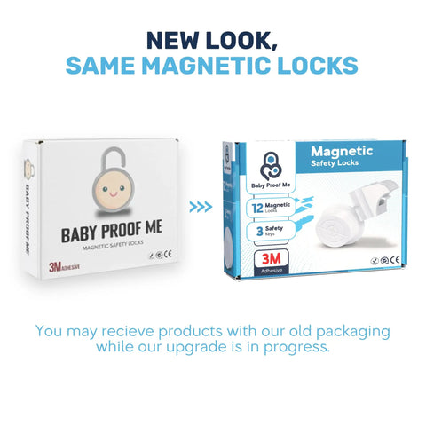New packaging for 12 Pack Magnetic Cabinet Locks With Keys For No Drill Child Safety Locks For Cabinets And Drawers With 3M Adhesive
