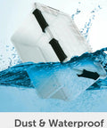 Built To Last Clear Storage Bins 54 Quart 2 Pack, Stackable Plastic Totes With Tight Lids, waterproof container in water.
