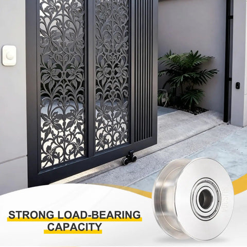 Heavy Duty H Groove Pulley Wheel Made From 304 Stainless Steel With Precision Ball Bearing for sliding gate applications
